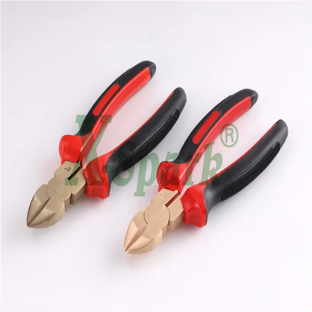 Non sparking diagonal pliers