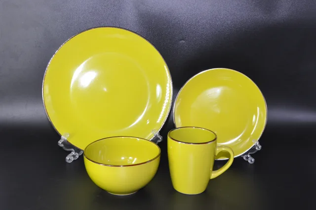 Color glaze dinner set