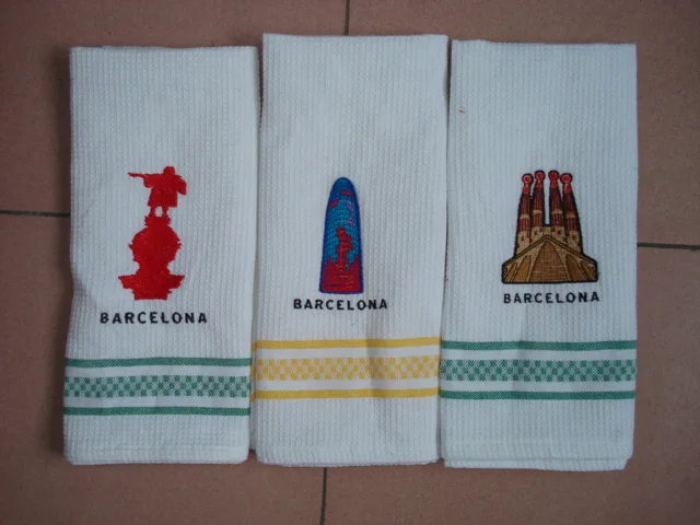 Cotton Embroidery Waffle Kitchen Towels
