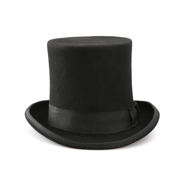 100% Wool Felt Chaplin Top Hat Wholesale China Men Hat
