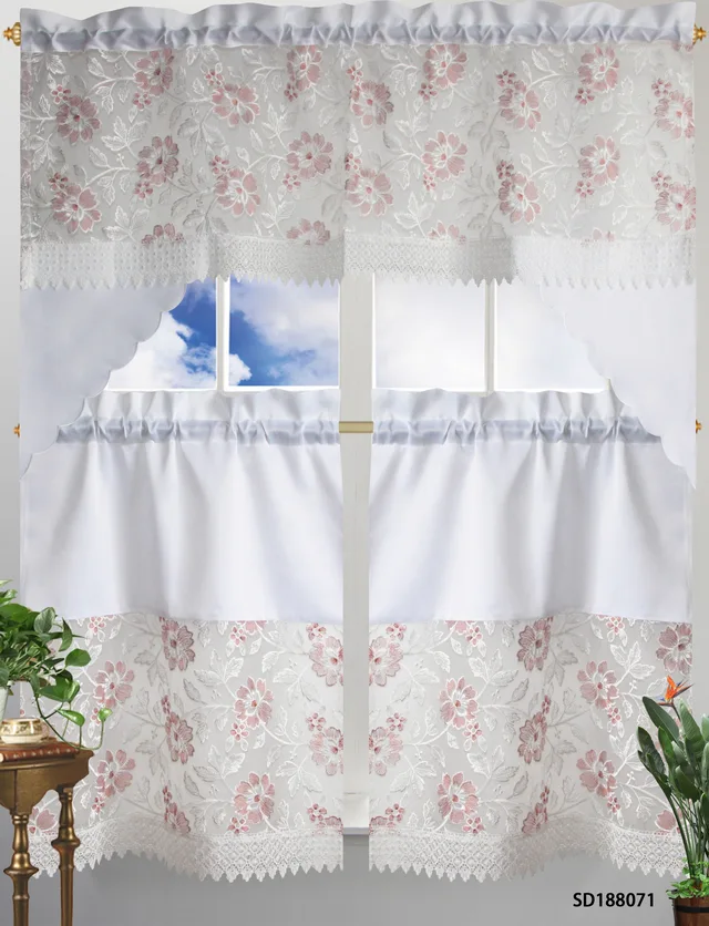 Lace kitchen curtain from manufacturer in Shandong