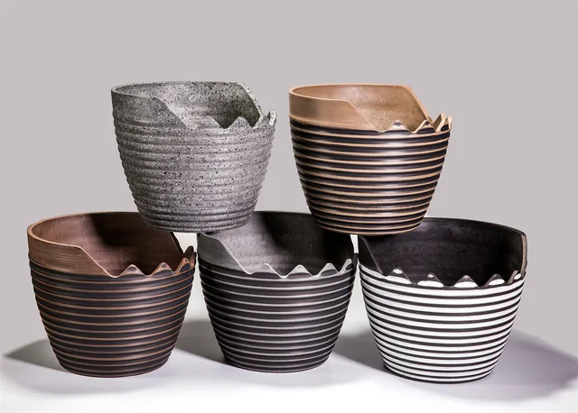Plastic Modern Indoor Pots Succulent Planter Pottery Looking Plant Pot