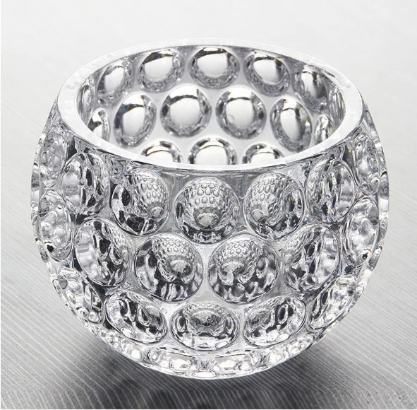 Glass candle transparent round cylinder household sitting room table office decoration decoration