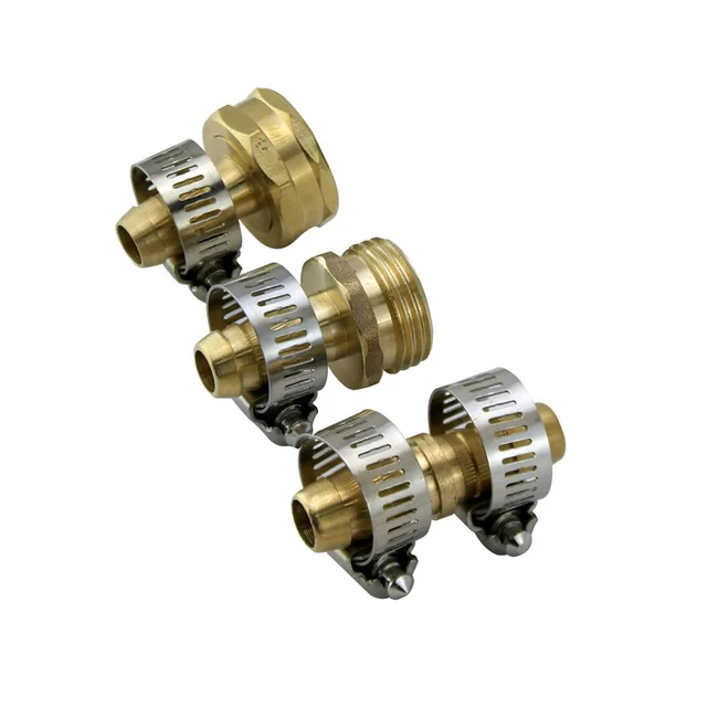 1/2" 5/8" 3/4" Garden Female Male Brass Hose Connector Hose Menders