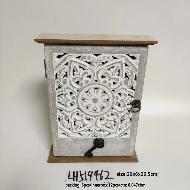 Antique wooden MDF technology wall mounted key box