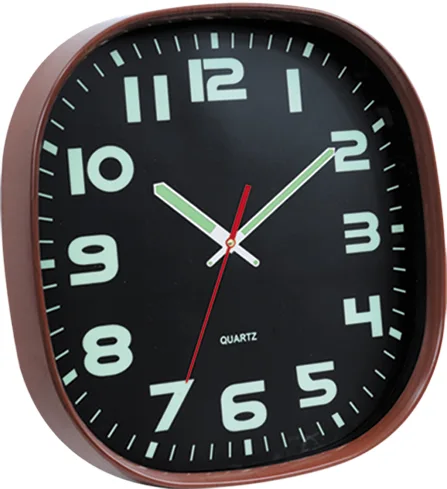 Wall clock; quartz clock; luminous clock; simple square clock; 16inch 40cm
