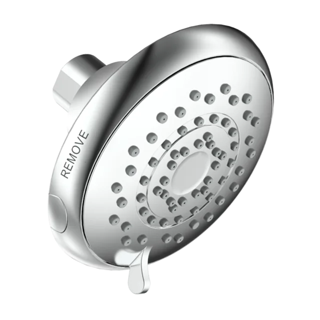 5F removable faceplate shower head water saving chrome finish