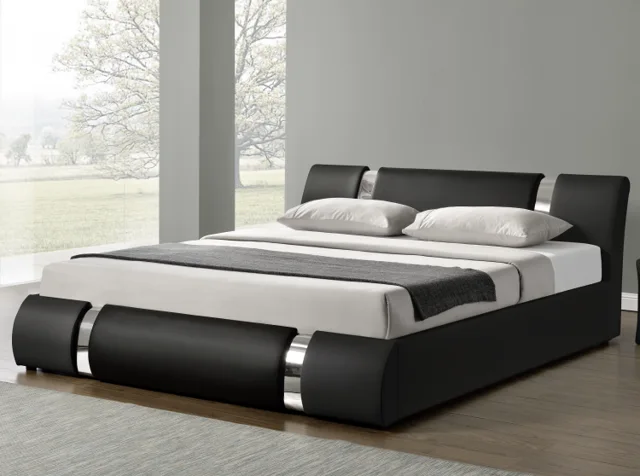 Modern style bed frame with Gaslift storage 2146G
