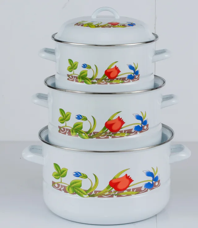 Enamel steam pot