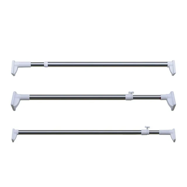 Stainless steel shower curtain rod clotehs airing pole