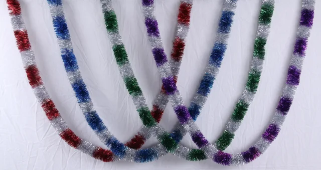 Double color tinsel garland