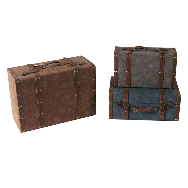 Wooden/PU suitcase