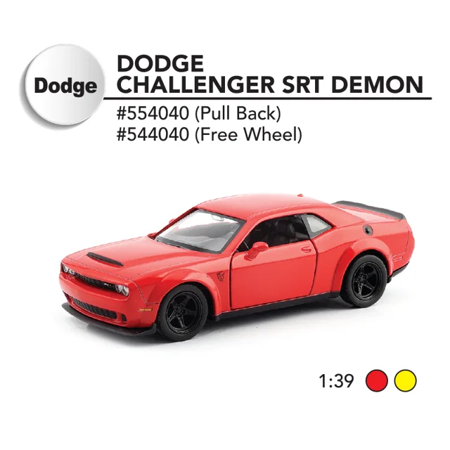 1:32 Dodge Challenger SRT Demon 2018