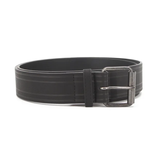 Men's classic whole black pu belt