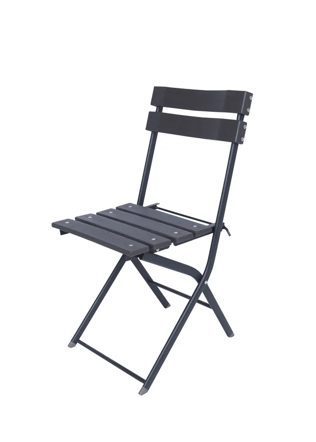 Plastic folding outdoor chair wooden pattern