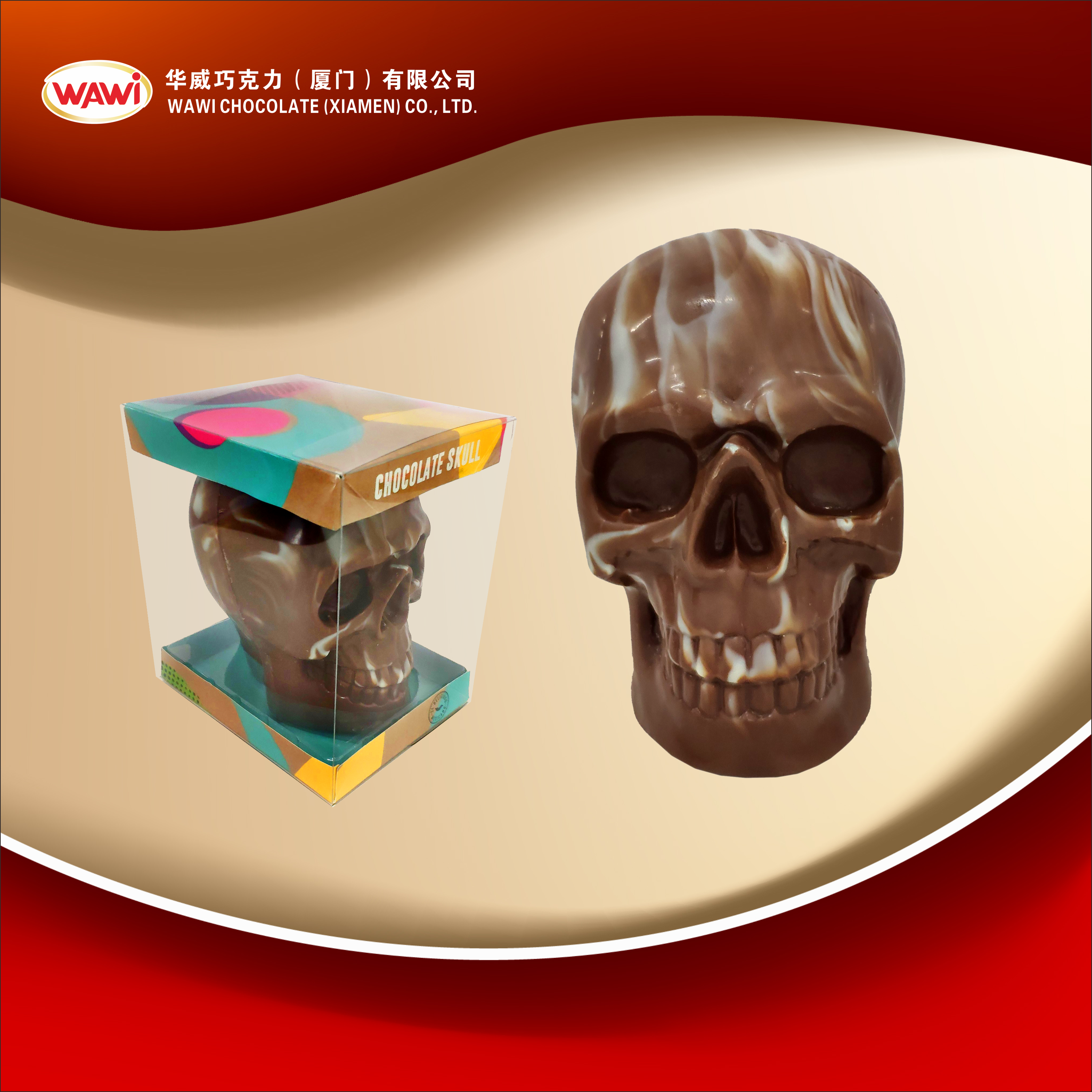250g big Chocolate Skull
