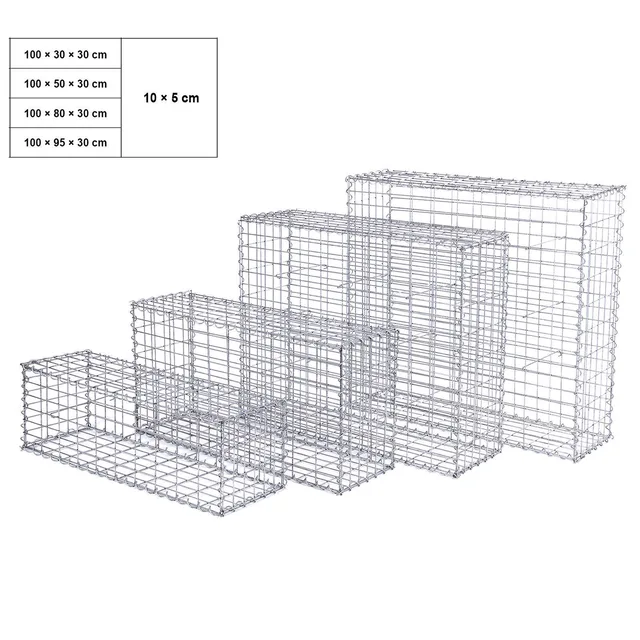 Hot dipped galvanized welded gabion 1x1x1m.