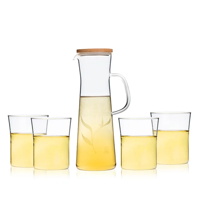 Glass water jug set