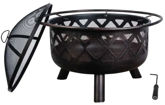 32inch Fire Pit with Diamond Design
