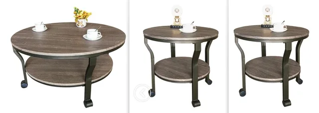 The functional round coffee table set of 3