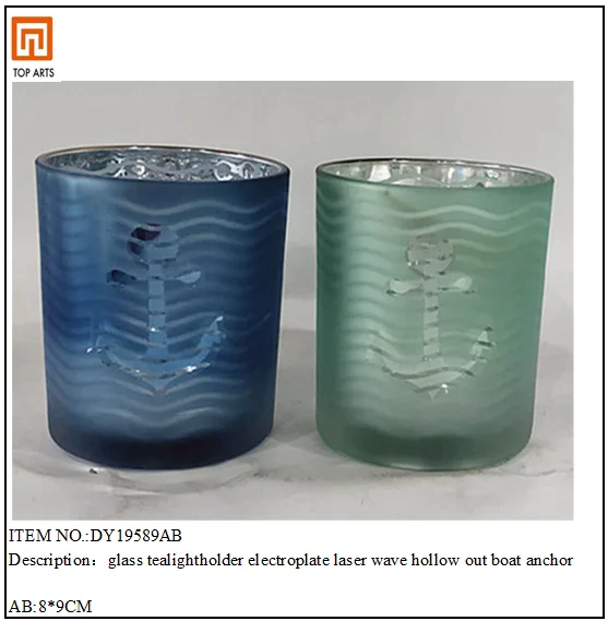 Glass candle holder