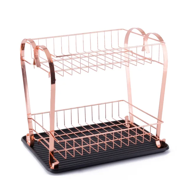 Collapsible Rose Gold Dish Rack