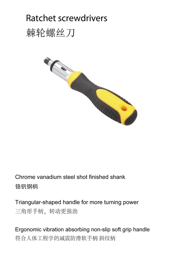 Ranchet screwdrivers