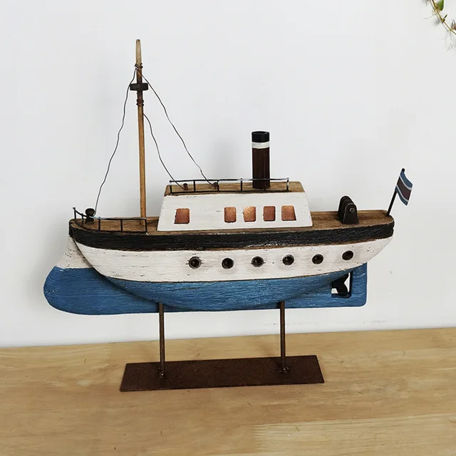 LED wooden boat
