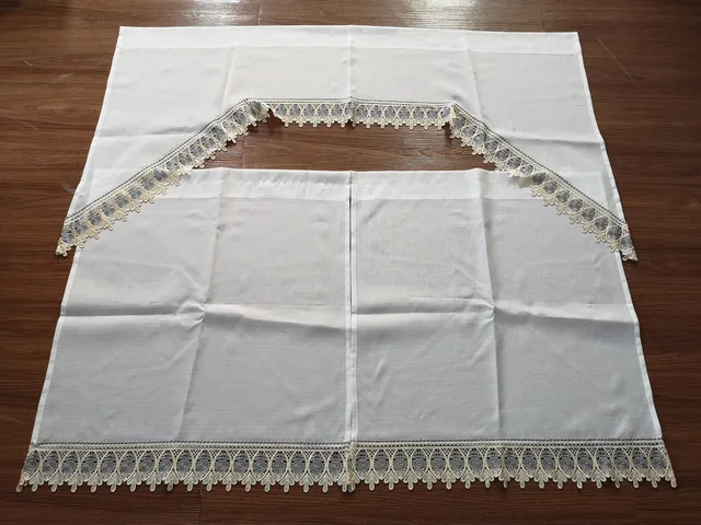 Lace kitchen curtain from manufacturer in China