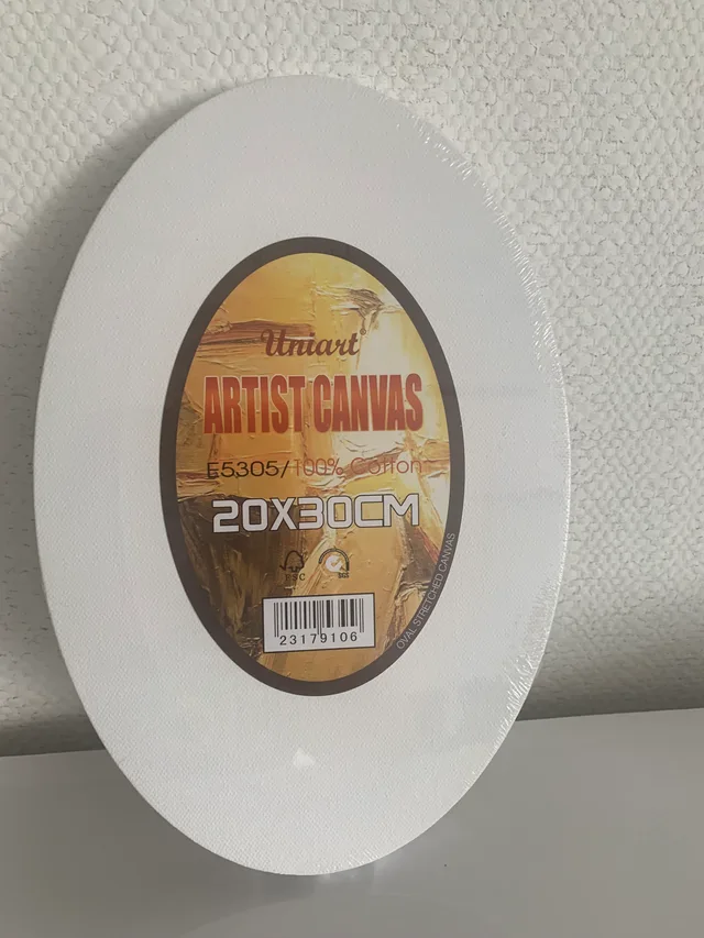 Oval shape canvas