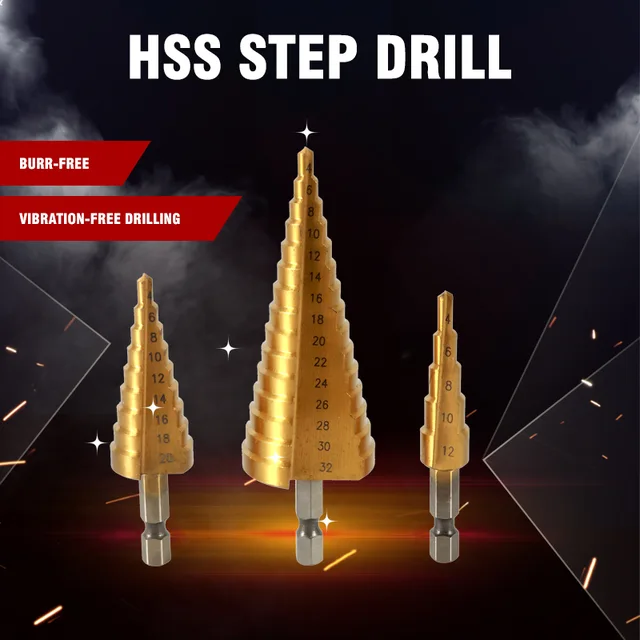 Hss Step Drill With Hex Shank