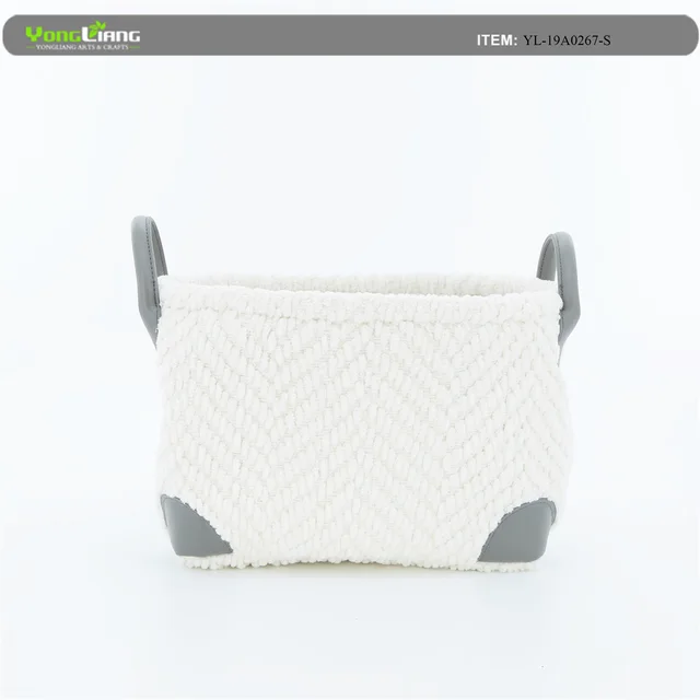 Chenille Fabric Storage Basket