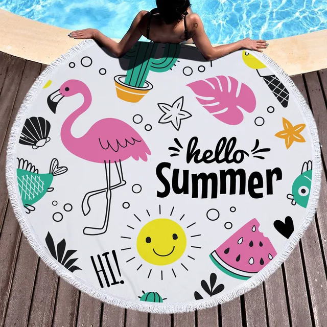 Round beach towel