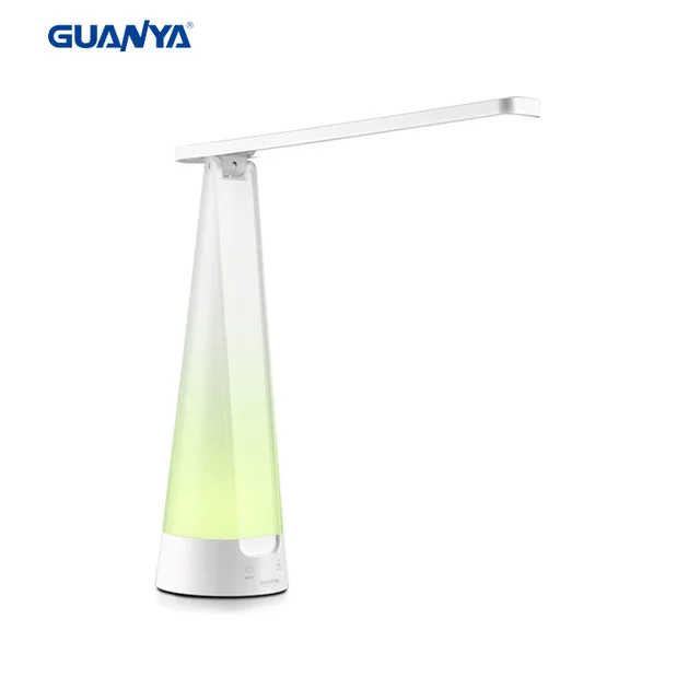 Led foldable eye caring desk lamp with RGB night lamp function