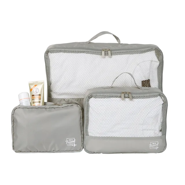 Amazon Hotselling 3 Piece Packing Travel Organizer Cubes Set Packing Cubes