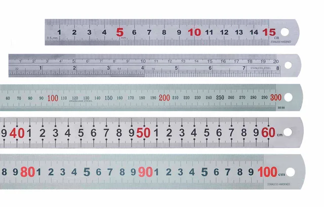 Stainless steel ruler