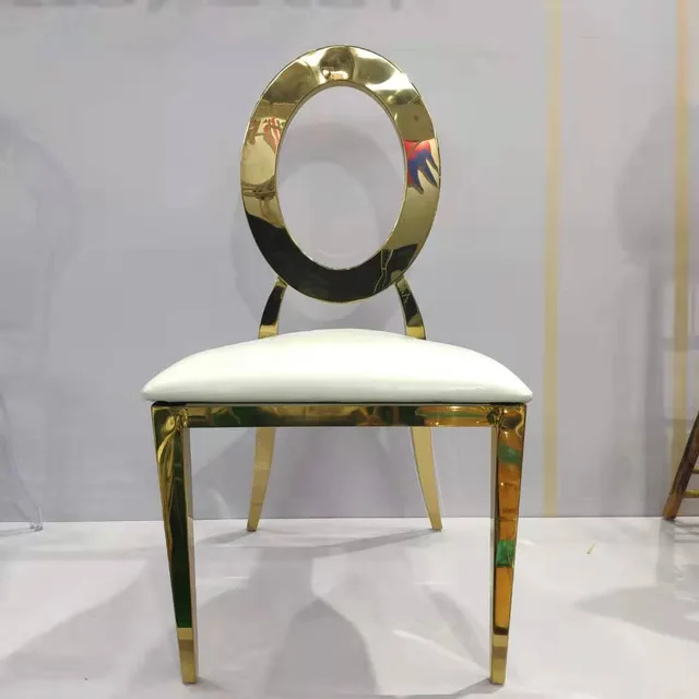Stainless steel round back wedding banquet chair