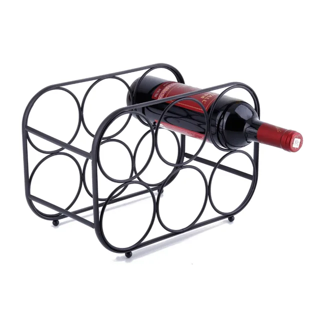 Black Metal Wine Rack