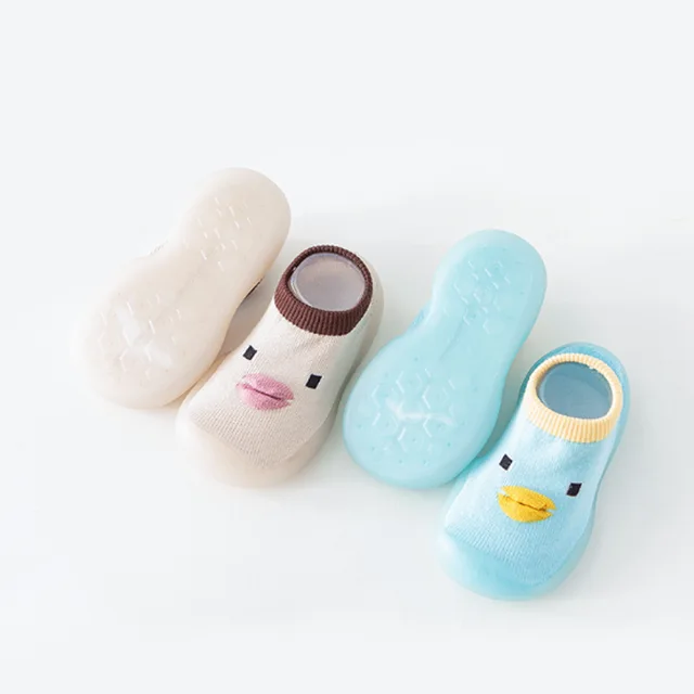 Duck lips rubber sole baby child shoes socks