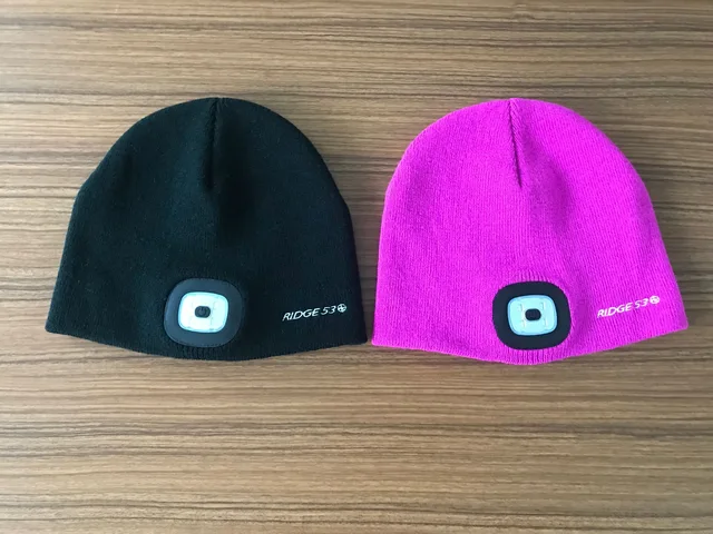Knitted hat with led light