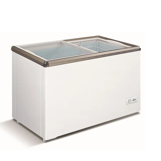 Showcase Freezer/Flat Sliding Glass Lids Freezer/Glass Door Freezer/Icecream Freezer Showcase
