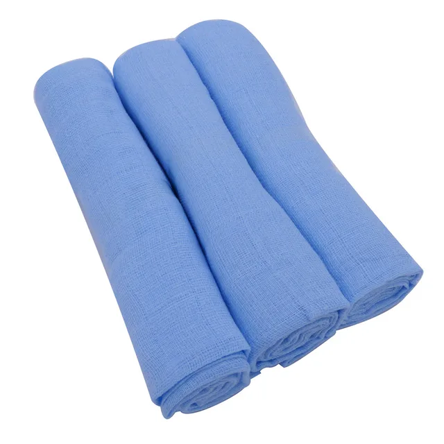 Solid color 3pcs set 100% Bamboo Muslin Baby Diaper Reusable