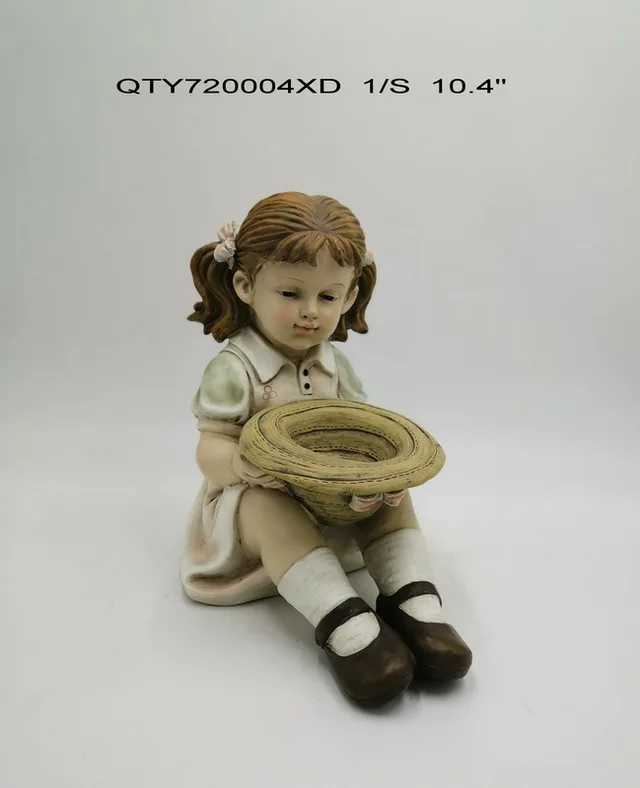 Garden kid with flower pot