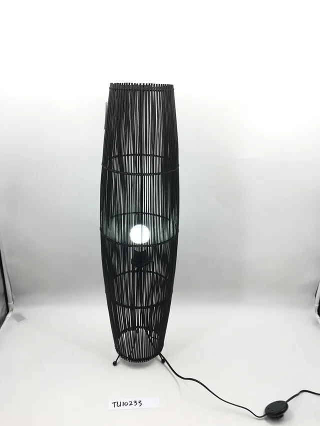 Rattan floor lamp