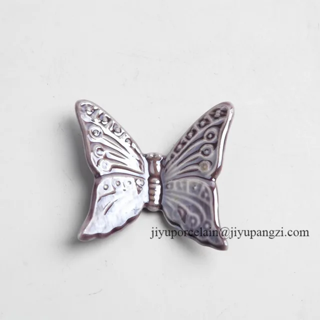 Porcelain ceramic hollow out butterflies decors