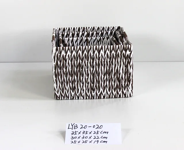 Paper rope woven box