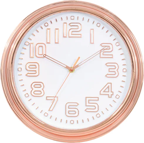 Wall clock; quartz clock; rose gold; modern design;simple round clock; 13inch 33cm