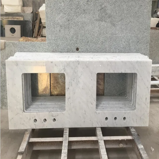 Carrara white marble countertop