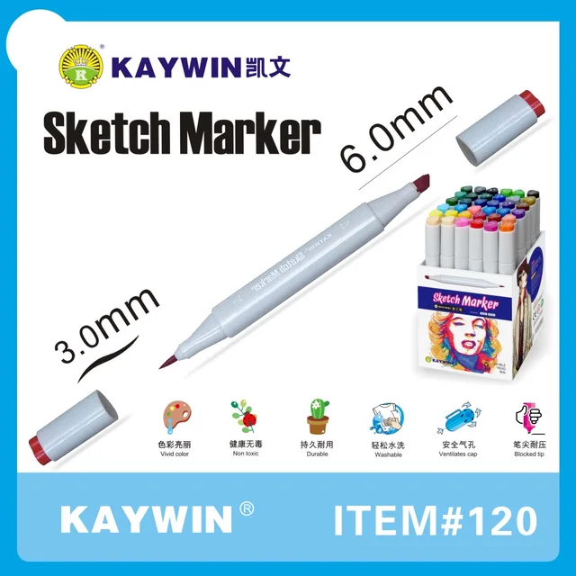 000 Dual tip brush marker