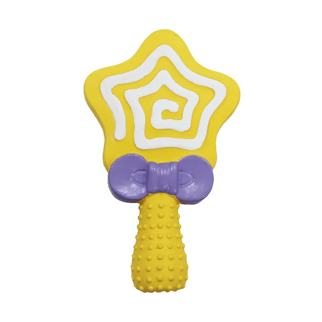 Latex lollipop PP filling material BB whistle, 5.9" Dog toy